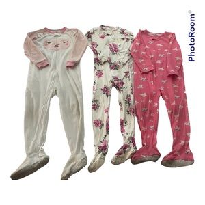 Toddler girls sleepers bundle